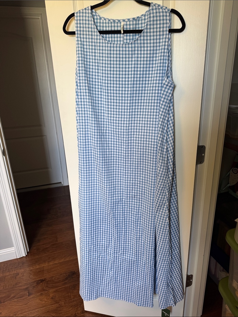 HALARA Blue and White Gingham Sundress